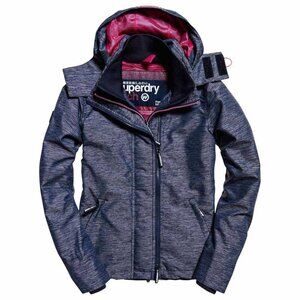 Superdry Premium Edition Tech Pop Zip Windcheater Jacket Denim Blue US6